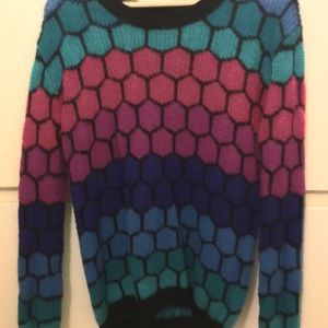 Colorful knit sweater